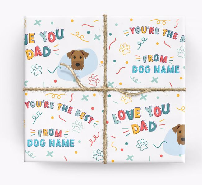 Love You Dad: Personalized {breedFullName} Wrapping Paper